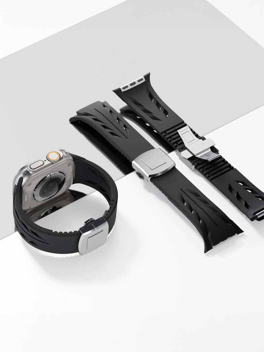 Apple Watch Strap | Sport KM - Orange & Silver