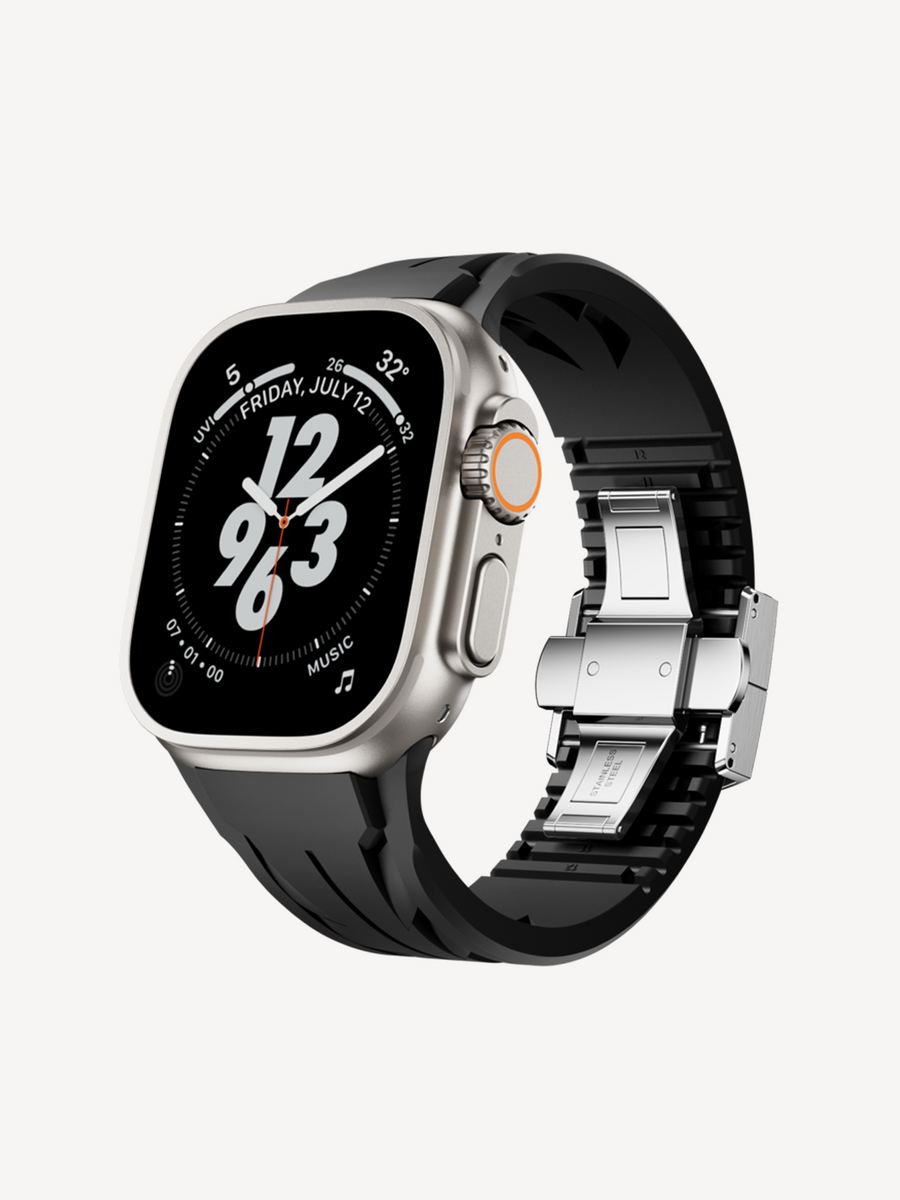 Apple Watch Strap | Sport KM - Black & Silver