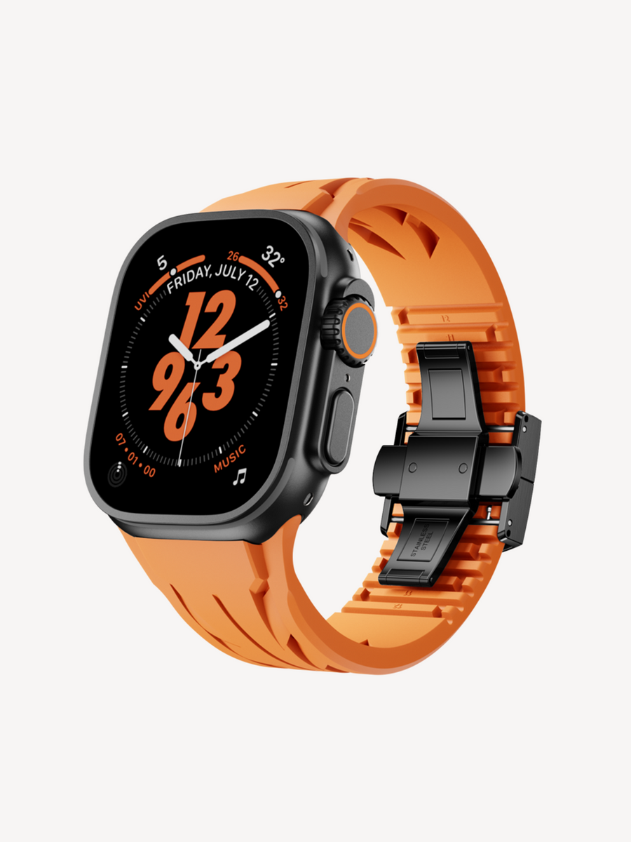 Apple Watch Strap | Sport KM - Orange & Black