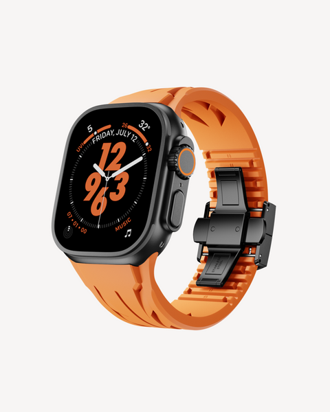 Apple Watch Strap | Sport KM - Orange & Black