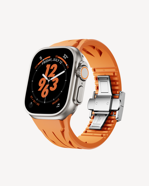 Apple Watch Strap | Sport KM - Orange & Silver