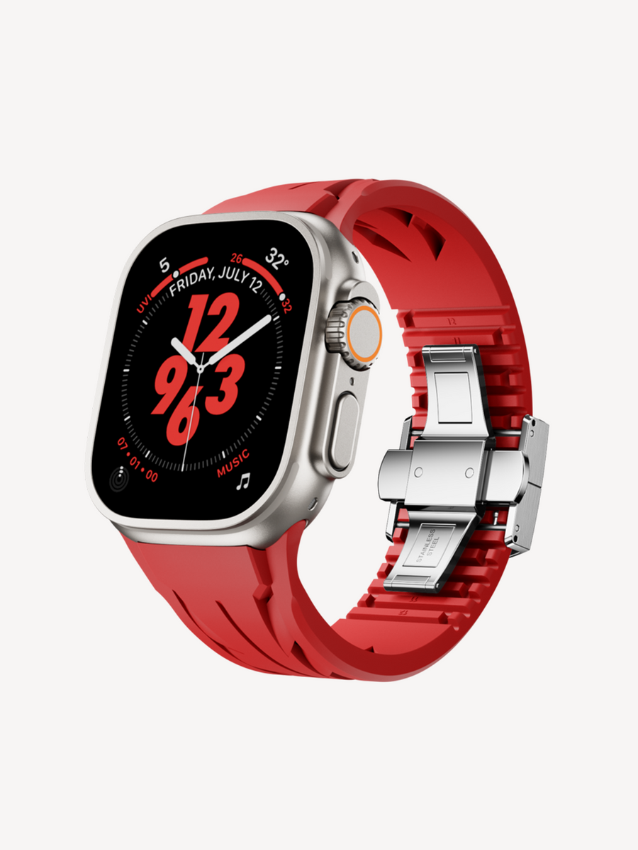 Apple Watch Strap | Sport KM - Red & Silver