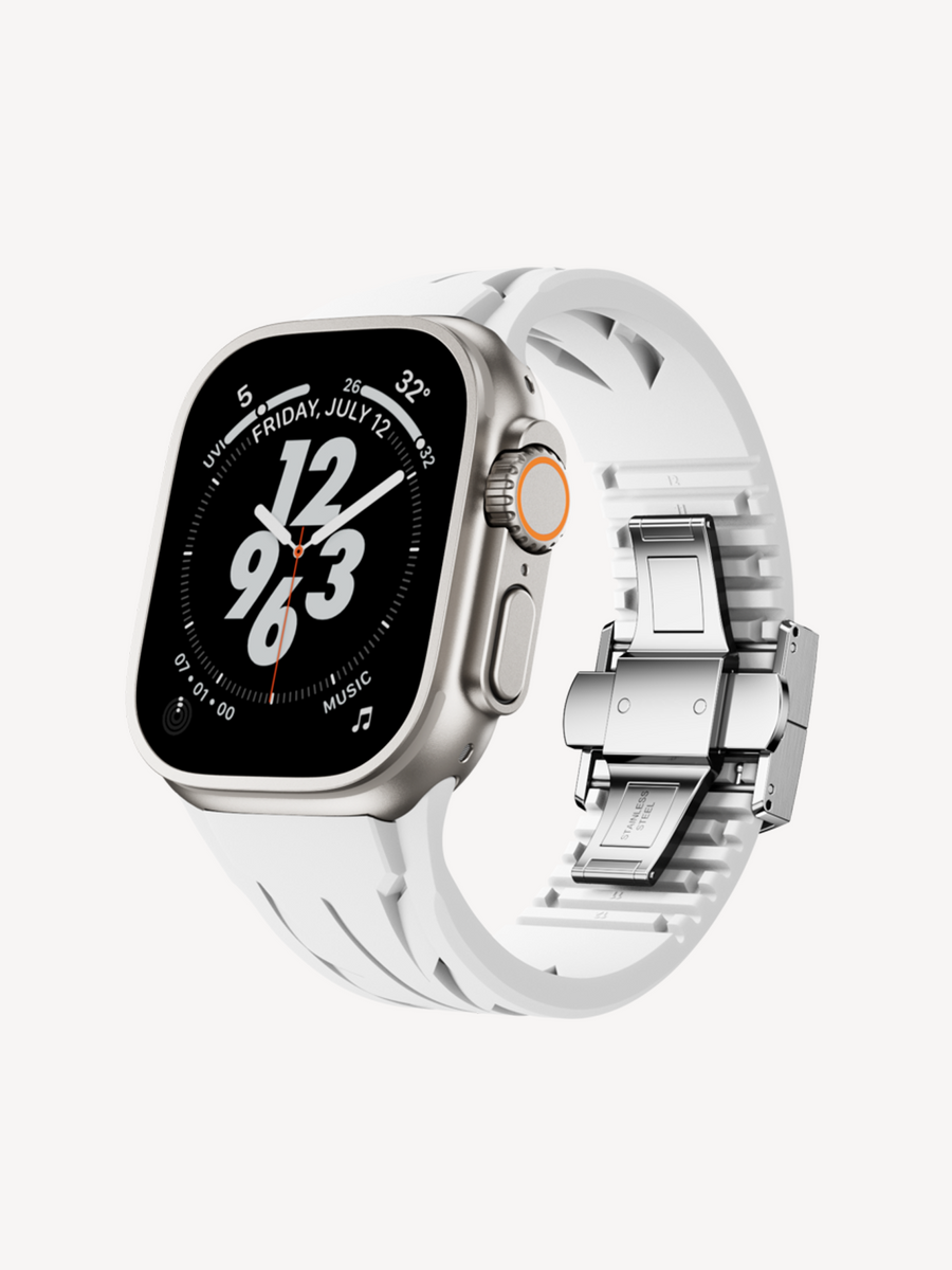 Apple Watch Strap | Sport KM - White & Silver