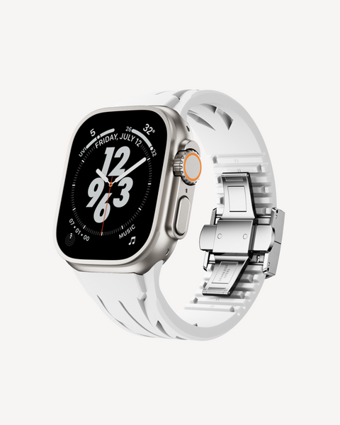 Apple Watch Strap | Sport KM - White & Silver